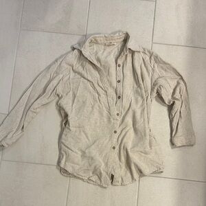 Promesa long sleeve button down romper size small